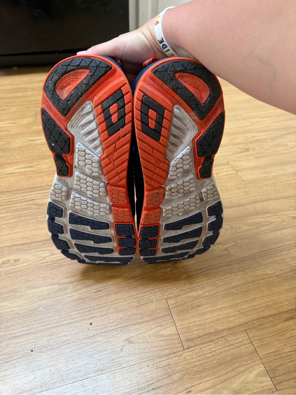 Hoka Men's Navy Teal Orange Road-Running Trainers - Picture 7 of 7